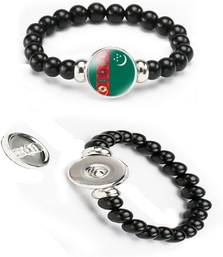 vmcoatdu National Flag Bracelet Elastic Rope Beaded Bracelet Support Your Country Travel Souvenir Gifts for Men Women - Image 4